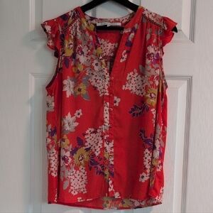 Vici Floral Red Sleeveless Top